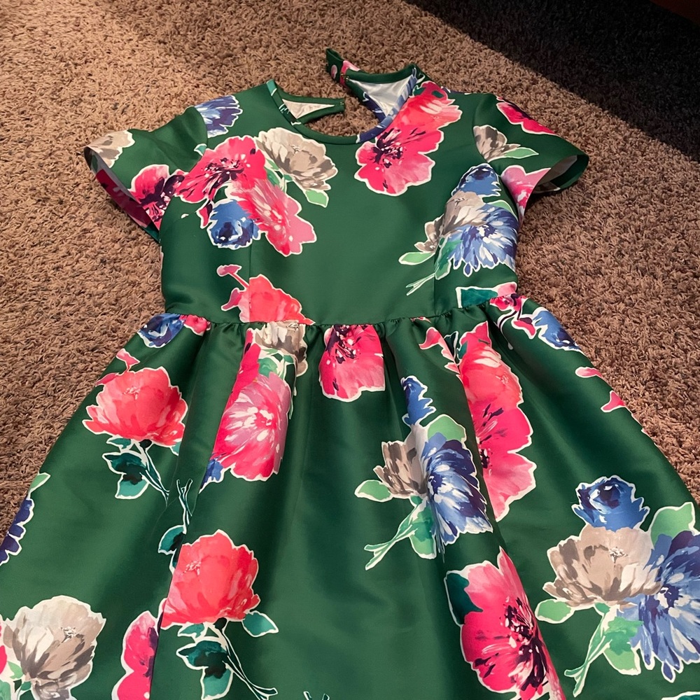 Kate Spade New York Stelli “In Full Bloom”  Green Floral Dress